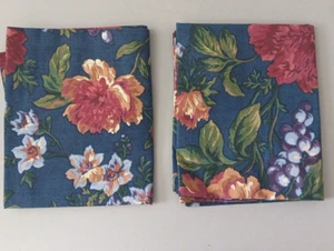 2 SPRINGS Shams Pillowcases King NEW Blue Floral Botanical VTG Romantic Cottage - Picture 1 of 8