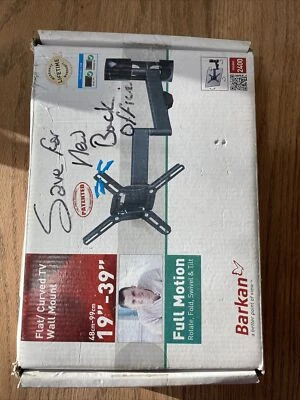 Suporte de parede para TV 19"-39" Barkan modelo 2400 alcance total de movimento - Imagem 1 de 3