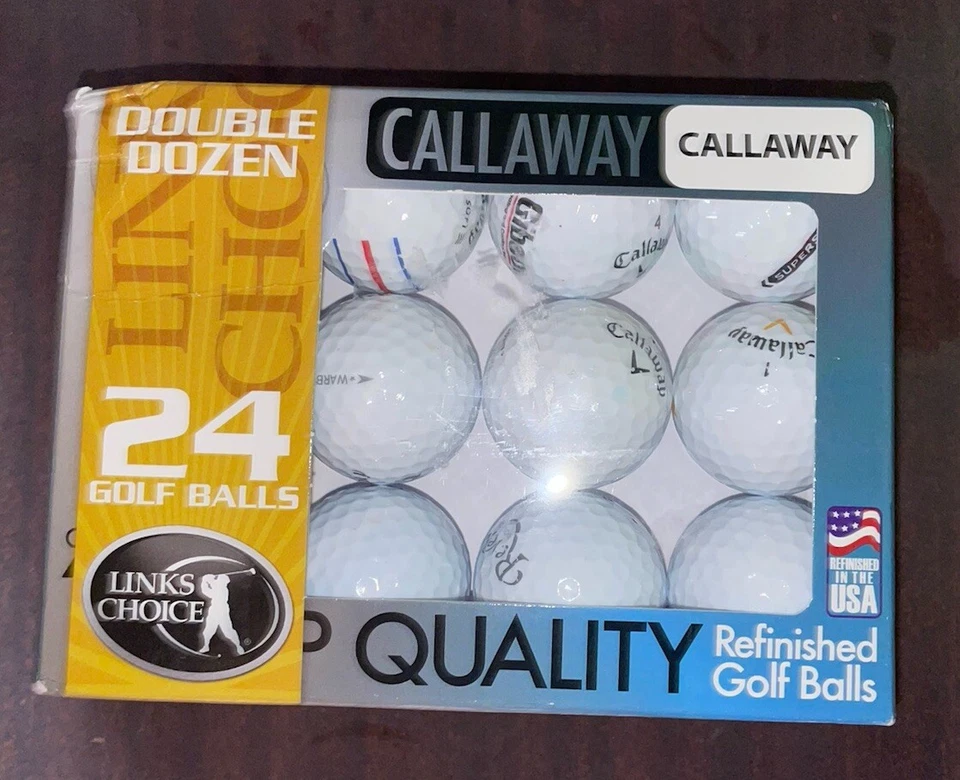 24 Callaway Links Choice Refinished Top Quality Golf Balls Recycled White USA