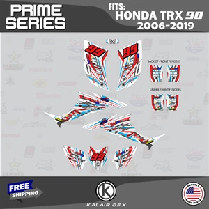 Graphics Kit for HONDA TRX 90 (2006-2024) TRX90 16 MIL Prime-Red White - Picture 1 of 3