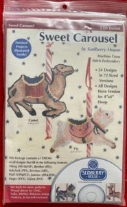Dulce Carrusel Punto de Cruz Bordado Diseños Multiformato CD-ROM NUEVO - Imagen 1 de 4