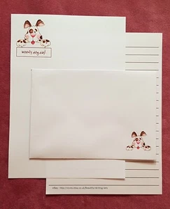 Woofy Dog Day Letter Writing Paper & Envelopes series / set 12 - Picture 1 of 1