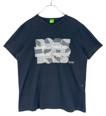 HUGO BOSS Camiseta Negra De Cuello Redondo Tim Para Hombre Talla M - Imagen 1 de 4