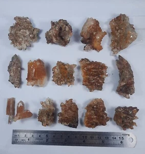 Iron Coated Quartz Clusters 15 Pcs Lot From Baluchistan Pakistan. - Picture 1 of 9