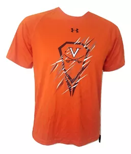 Under Armour Heatgear Loose Fit Virginia Lacrosse Head Orange Short Sleeve YXL - Picture 1 of 1
