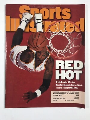 Revista Sports Illustrated (19 de junio de 1995)(Clyde Drexler, Houston Rockets, NBA) Foto 1 de 3