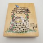 Lilly Pilly Wishing Well Wooden Rubber Stamp Stamps Happen Inc #80104 4 x 5"