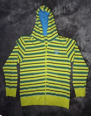 Nike Striped Shirt Long Sleeve with Hoodie Youth Girl's Size Large Multicolor - Image 1 of 4