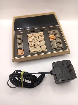 Vtg 1976 Texas Instruments TI-5100 Electronic Calculator w/ AC Adapter - Image 1 of 4