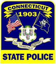 Connecticut State Police Reflective Vinyl Decal Car Sticker Sheriff Trooper CT