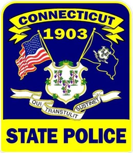 Connecticut State Police Reflective Vinyl Decal Car Sticker Sheriff Trooper CT - Picture 1 of 3
