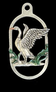 1991 Seagull Pewter Canada Handpainted Duck Christmas Ornament Hunting - Picture 1 of 2