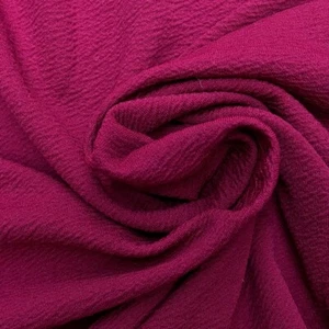 Plain Textured CREPE Dress Fabric Clothing Material Abaya Scarf BURGUNDY WINE - Picture 1 of 2