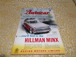 Vintage The Autocar Magazine February, 1959 HILLMAN MINX - Picture 1 of 4