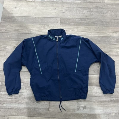 Chaqueta cortavientos Asics cremallera completa forrada nailon azul azulado talla M Gore Tex vintage Foto 1 de 4