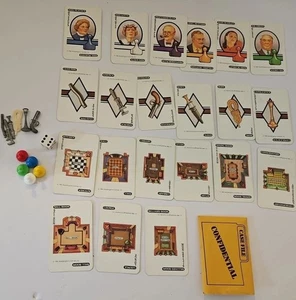 Vintage 1986 Clue Detective Brettspiel Karten Teile Ersatz BESCHREIBUNG LESEN - Bild 1 von 9