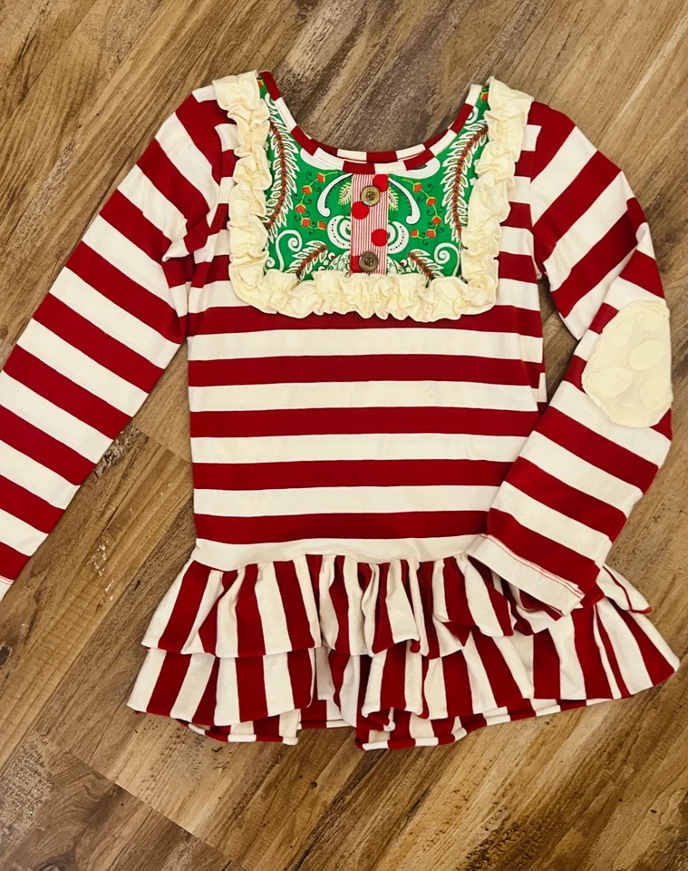 Blusa túnica manga larga boutique pastel mostaza en muy buen estado para niñas talla 4T Foto 1 de 2