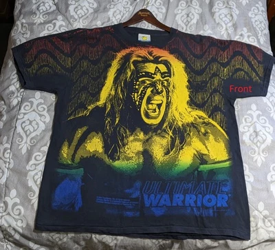 WWF WWE Titan Sports Ultimate Warrior Wrestling T-shirt XL Vintage Rare 1998 - Image 1 of 4