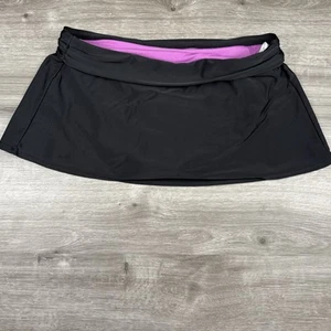 Athleta Band Swim Skirt Womens Size Medium Black Lined Swim Bottoms - Picture 1 of 11