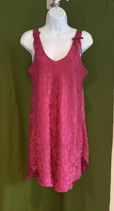 Sexy Vestido Sin Mangas Silx August Seda 100% Seda Borgoña Floral De Colección Años 90 Talla L - Imagen 1 de 12