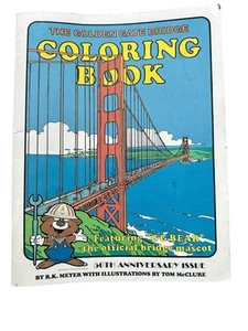Vintage 50th Anniversary of The Golden Gate Bridge Coloring Book 1987 Education - Imagen 1 de 16