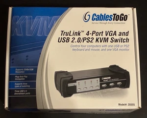 Cables To Go TruLink 4-Port VGA and USB 2.0/PS2 KVM Switch - Zdjęcie 1 z 4
