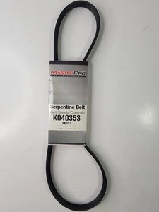 Master Pro K040305 Serpentine Belt 4K353 MasterPro NEW - Foto 1 di 5