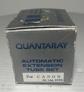 Quantaray Automatic Extension Tube Set 13mm 21mm 31mm Canon 28-166-0050 - Picture 1 of 3