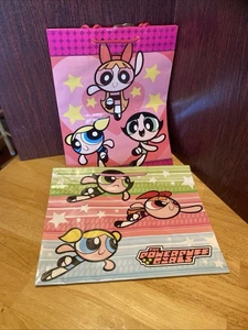 Juego de bolsas de regalo vintage Powerpuff Girls Navidad American Greetings CN - Imagen 1 de 7