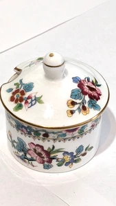 MING ROSE MUSTARD JAR & LID BY COALPORT CHINA ENGLAND - Imagen 1 de 10