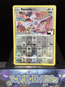Pokemon Card Bunnelby 150/189 Thank You Promo Reverse Holo Komiya Near Mint - Foto 1 di 2