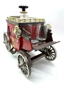 Vintage US MAIL Overland Stage Coach Liquor Decanter The Thomas Flyer Music Box - Picture 1 of 7