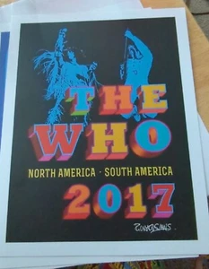 Set of 4 The Who 2017 VIP Tour Posters - Limited Edition - Picture 1 of 4