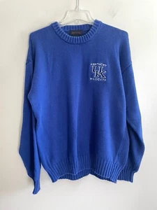 VTG Antigua University of Kentucky Crew Neck Sweater Mens S Blue Wildcats 90s - Picture 1 of 7