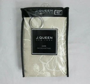Queen NY Aster Light Filtering Grommet Curtain Panel Drape 50X 63 Natural Beige - Picture 1 of 4