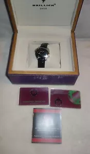 Brillier Schweizerquarz Diamant Uhr NEU - Bild 1 von 6