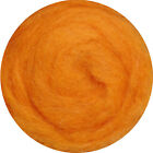 Carded Roving 100% Wool for Felting Spinning Wet Felt Craft Hand VK2001 - Orange