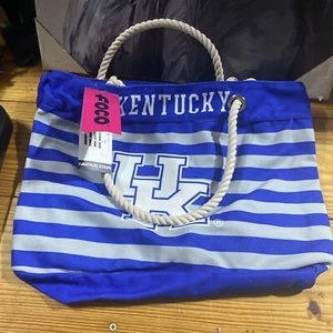 ETIKETTEN! Kentucky Wildcat NCAA FocoUSA maritim gestreifte BEUTELTASCHE Tasche SCHÖN! - Bild 1 von 7