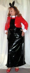 Lackschürze Zofenschürze ouvert Vinylapron to Tie Maid Waitress Wetlook - Picture 1 of 5