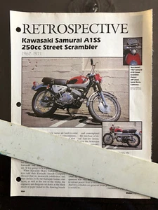 1967 - 1971 KAWASAKI SAMURAI 250cc STREET SCRAMBLER ARTICLE - Picture 1 of 1