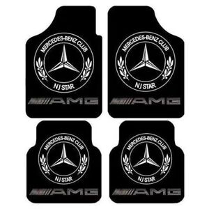 For Mercedes-Benz AMG All Model General Floor Mats Logo Anti fouling Mats Black