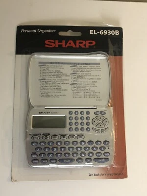 Sharp Personal Organizer EL-6930B Open Box Games Translator Phone Book Memo - Image 1 of 3