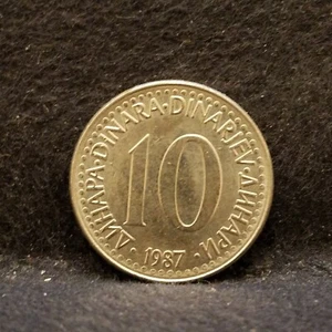 1987 Yugoslavia (Socialist) 10 dinara, UNC, KM-89 - Picture 1 of 6