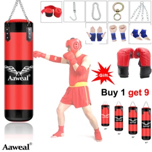 Saco de Boxeo para Niños Adultos y Equipo de Boxeo Guantes de Entrenamiento Gimnasio Bolsas de Kick - Imagen 1 de 16