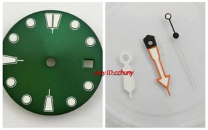 28,5 mm verde estéril reloj esfera manecillas para movimiento DG2813/3804, Miyota 8215 821A - Imagen 1 de 7