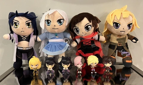 Rooster Teeth RWBY Plush and Jazwares Figure Lot Ruby Weiss Blake Yang Neo Jaune Cover