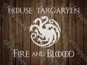 Game of Thrones Mylar Stencils 'House Targaryen' A5/A4/A3 sizes 190 micron - Picture 1 of 8