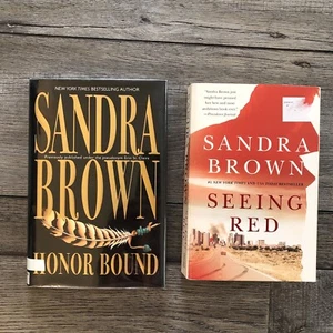 Sandra Brown Lot of 2 Books: Honor Bound Seeing Red Hardcover & Paperback - Picture 1 of 9