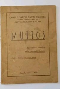 Libretto Sardegna Poesie Sarde Giovanni Saba Spano Muttos Originale D'epoca - Foto 1 di 7