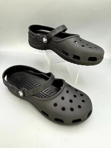 Crocs Karin Damen-Mary Jane-Clog Slingback US 9 schwarz lasergeschnitten bequem lässig - Bild 1 von 6
